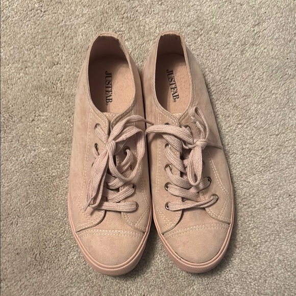JustFab Pink Casual Sneakers - Picture 1 of 4